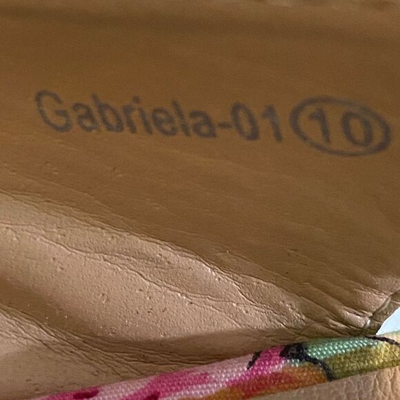 Nature Breeze Gabriela -01 Floral Wedge Sandals - White and Multicolor Size 10 - Picture 8 of 11